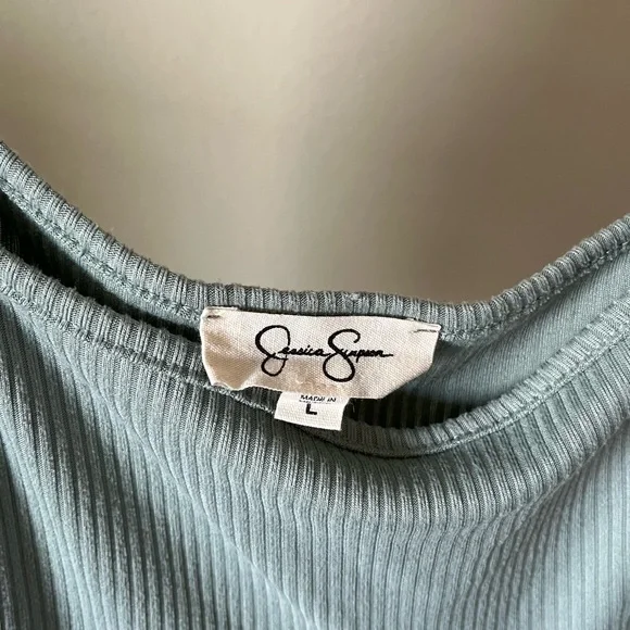 Jessica Simpson Ribbed Knit Puff Sleeve Dress - Picture 6 of 7